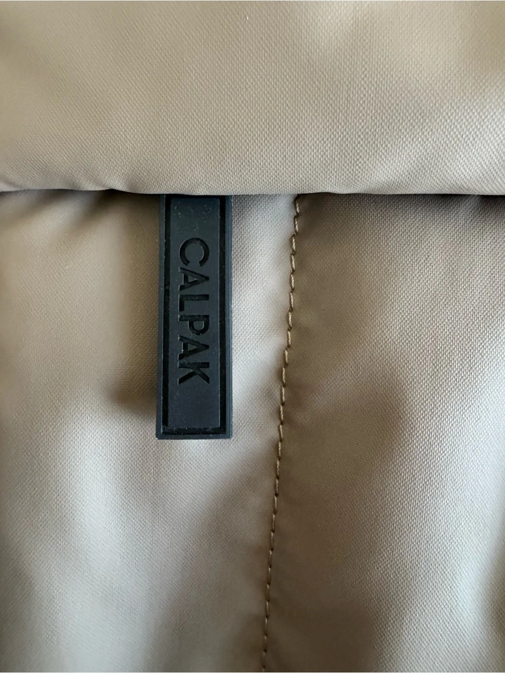 CALPAK Luka Mini Backpack Taupe Puffy Travel Everyday Backpack NWOT